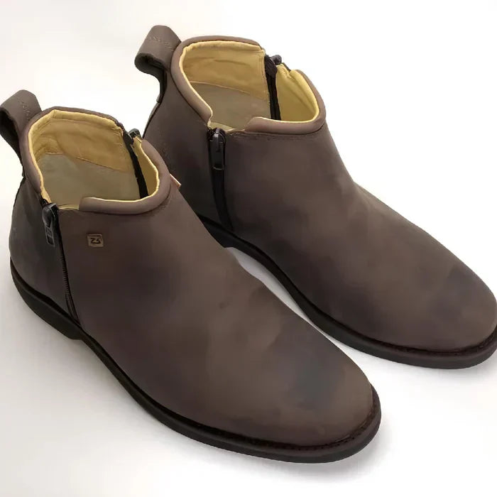 Bota Zavu Casual Masculina Couro Legítimo Ortopédica com Brindes