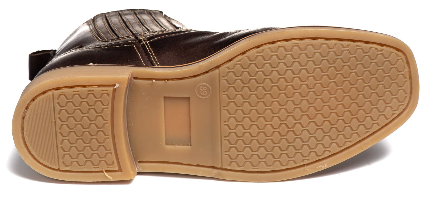 Botina Masculina Rodeio Couro Látego Café Conforto Durabilidade Estilo Country