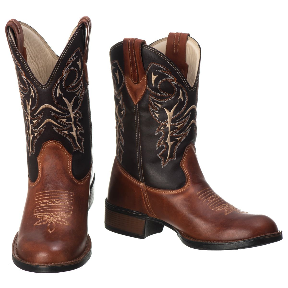 Bota Texana Masculina Marrom: Couro Legítimo, Cano Longo, Estilo Rodeio