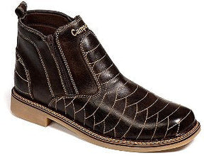 Botina Masculina Rodeio Couro Tricê Café - Estilo Country Premium Confortável