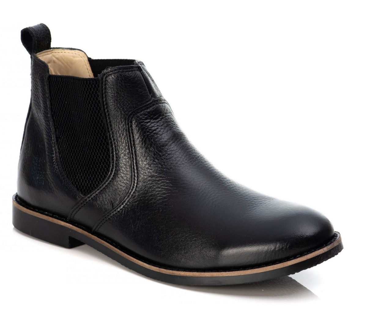 Bota Chelsea Masculina Couro Preto Botina Floter Ref 187