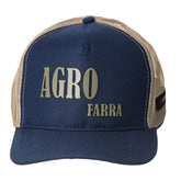 Boné Aba Curva Cowboy AgroFarra Rodeio Azul Campero: Estilo Autêntico