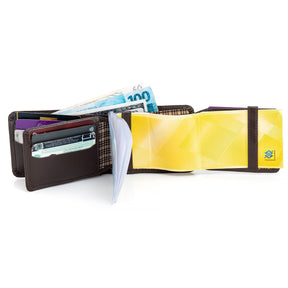 Carteira Masculina Couro Marrom Campero: Compacta, Elegante, Porta Notas, Cartões e Documentos