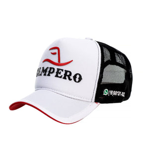 Boné Campero Branco Aba Curva: Conforto Premium, Ventilação Ideal, Estilo Genuíno