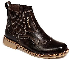 Botina Masculina Rodeio Couro Tricê Café - Estilo Country Premium Confortável