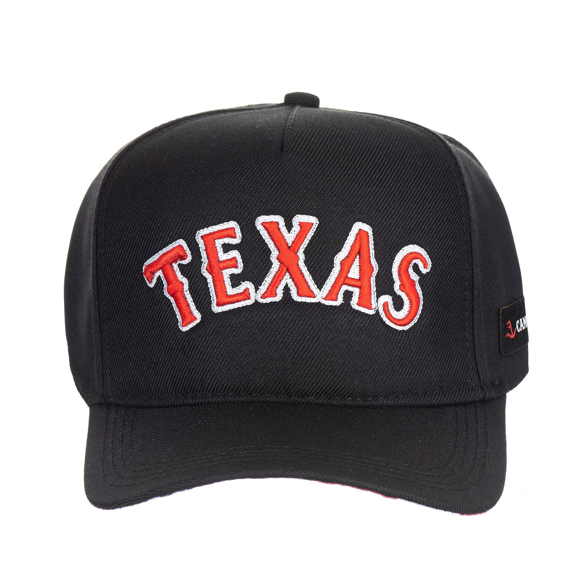 Boné Texas Rodeio Preto/Vermelho Country Americano Campero Ajustável Premium