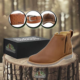 Bota Zavu Casual Masculina Couro Legítimo Ortopédica com Brindes