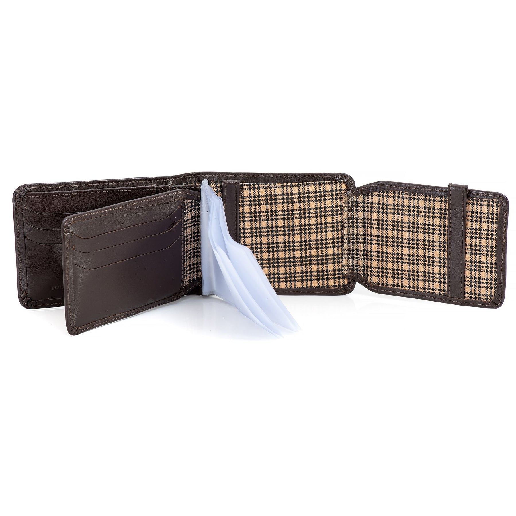 Carteira Masculina Couro Marrom Campero: Compacta, Elegante, Porta Notas, Cartões e Documentos