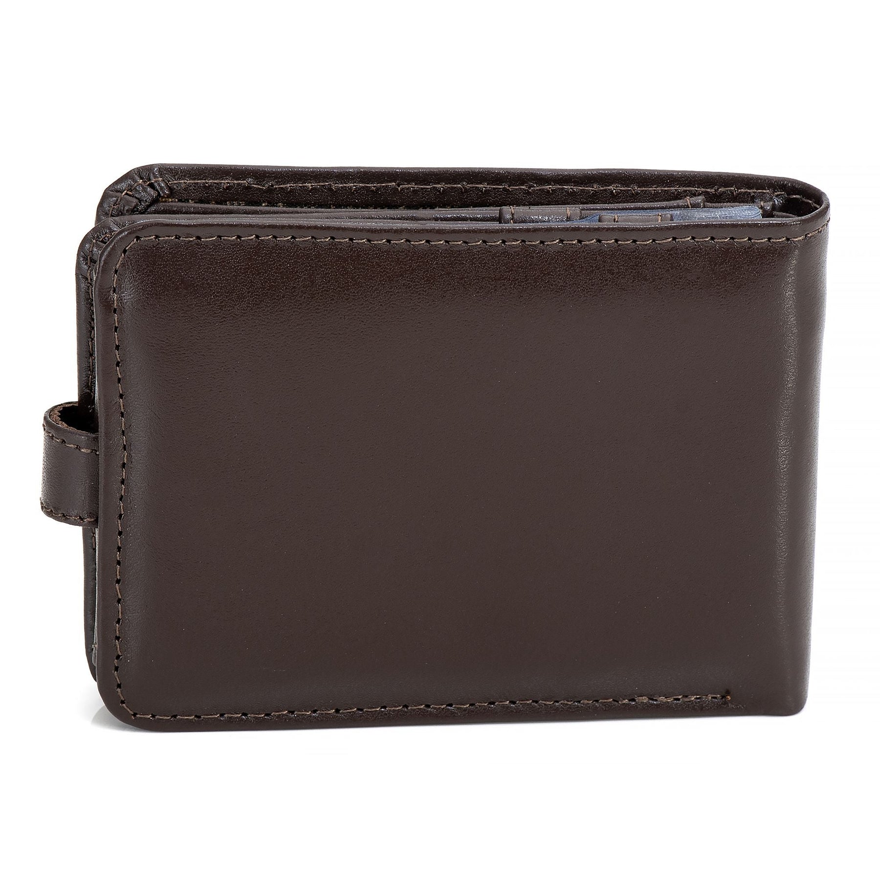 Carteira Masculina Couro Marrom Campero: Compacta, Elegante, Porta Notas, Cartões e Documentos