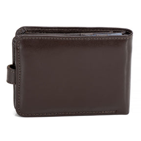 Carteira Masculina Couro Marrom Campero: Compacta, Elegante, Porta Notas, Cartões e Documentos