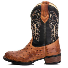 Bota Texana Avestruz Whisky Premium: Estilo Country Autêntico, Conforto e Durabilidade