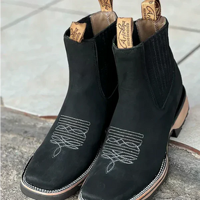 Botina Brave Texana Couro Premium Masculino + Chapéu, Cinto e Carteira