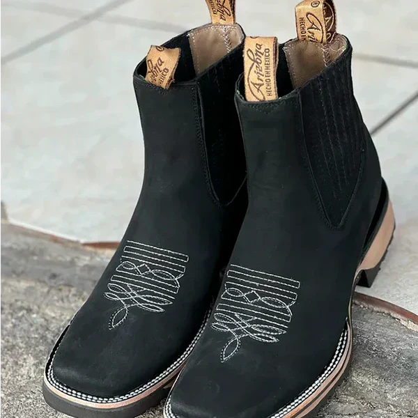 Botina Brave Texana Couro Premium Masculino + Chapéu, Cinto e Carteira