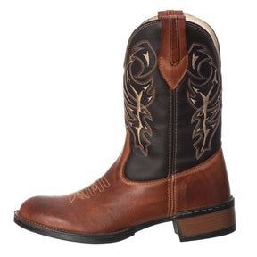 Kit Bota Texana Masculina Marrom: Bota Country Couro Legítimo + Cinto Cowboy