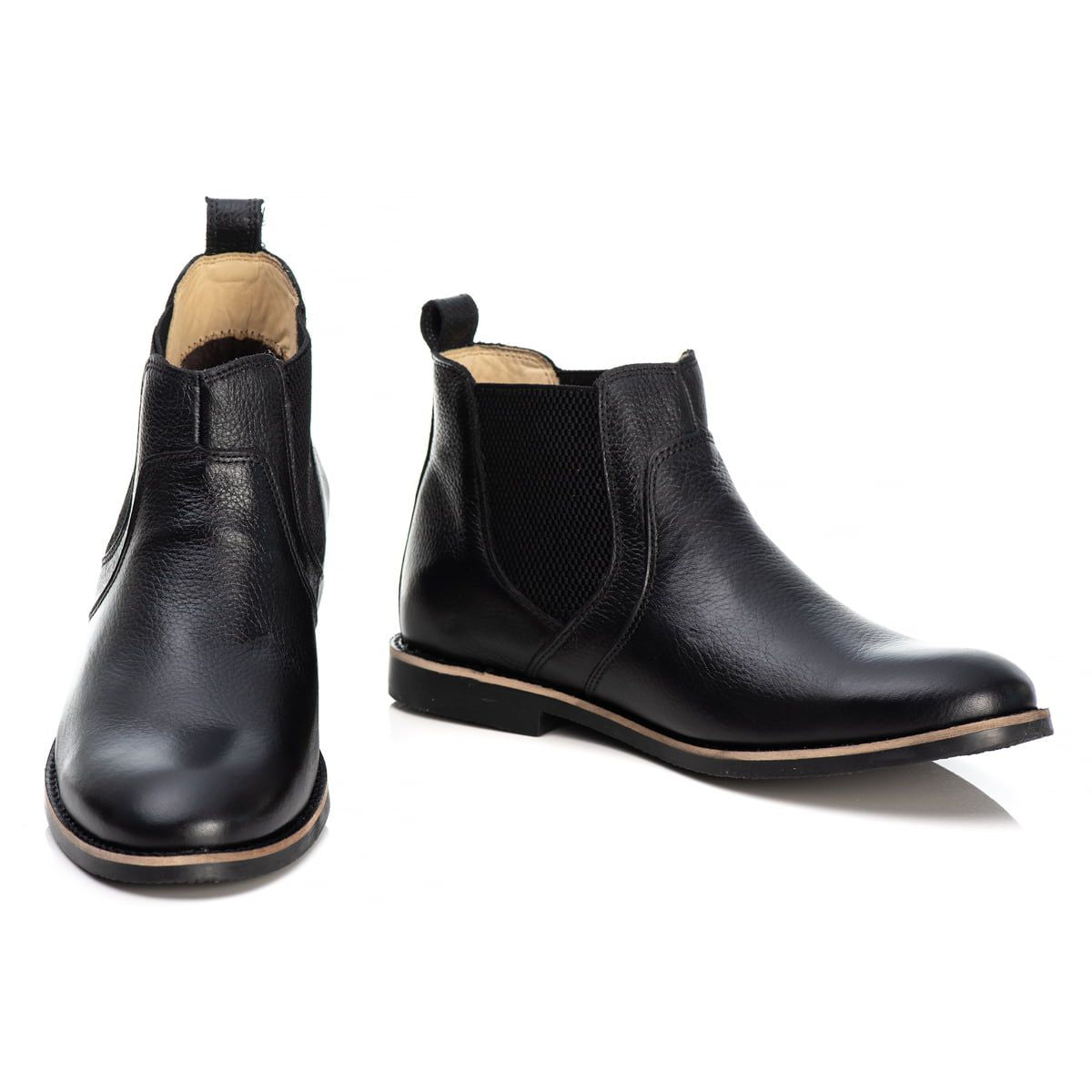 Bota Chelsea Masculina Couro Preto Botina Floter Ref 187