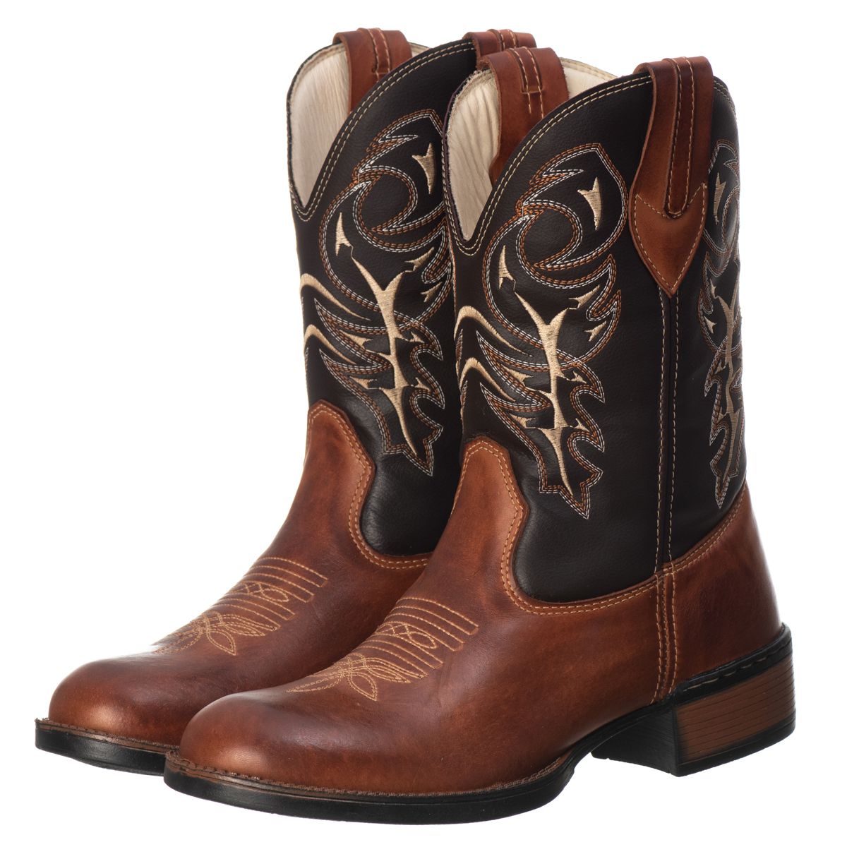 Bota Texana Masculina Marrom: Couro Legítimo, Cano Longo, Estilo Rodeio