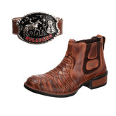 Kit Bota Country Escamada Pinhão e Cinto Muladeiro: Estilo Autêntico e Conforto