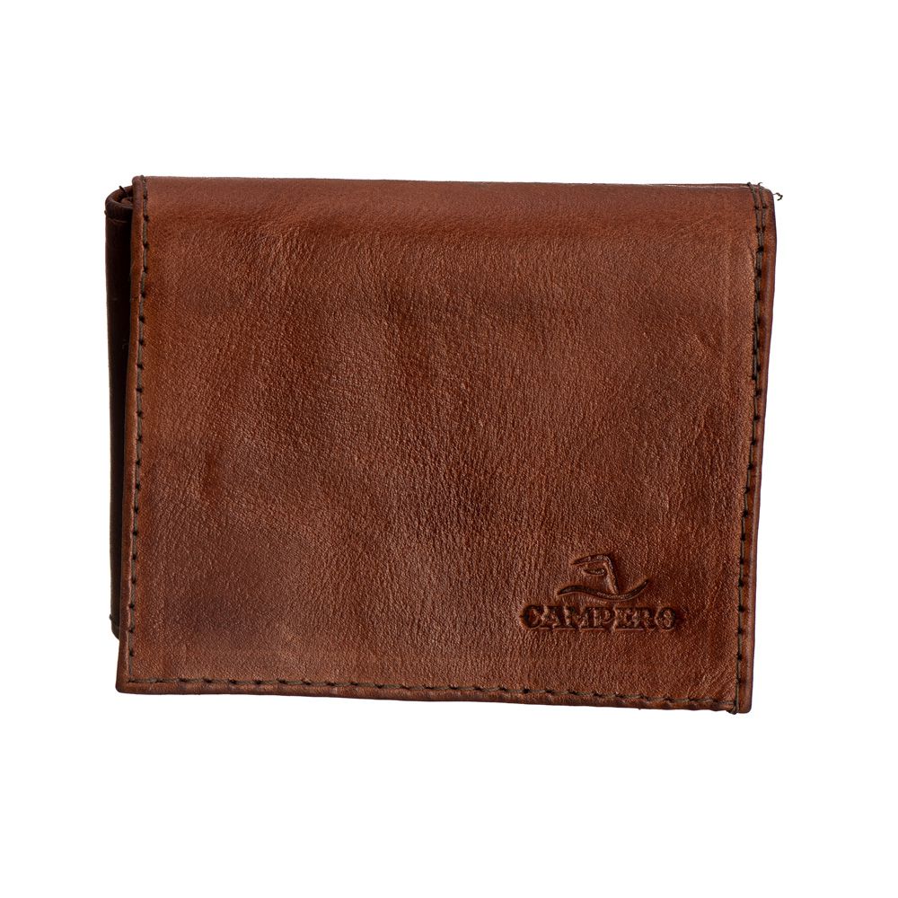 Carteira Masculina Premium Couro Marrom Durável Compacta, Porta Cartões e Documentos Essenciais