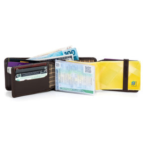 Carteira Masculina Couro Marrom Campero: Compacta, Elegante, Porta Notas, Cartões e Documentos