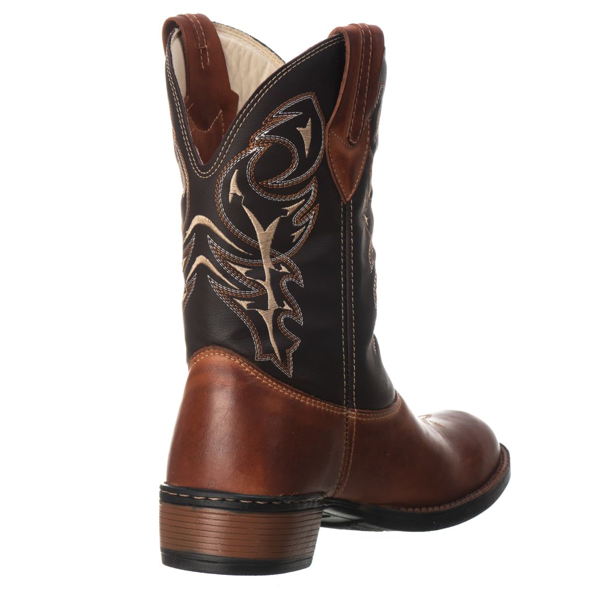 Bota Texana Masculina Campero Couro Legítimo Marrom Rodeio Cowboy Conforto Durabilidade
