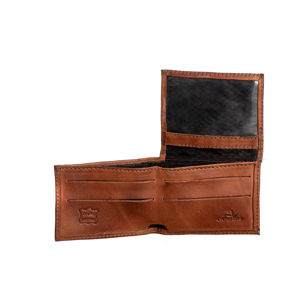 Carteira Masculina Premium Couro Marrom Durável Compacta, Porta Cartões e Documentos Essenciais