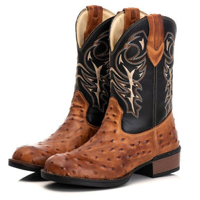 Bota Texana Avestruz Whisky Premium: Estilo Country Autêntico, Conforto e Durabilidade