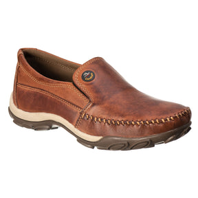 Kit Mocassim Sapatilha Couro Confortável + Chinelo Dedo Masculino Ref. 350/1005 Pinhão