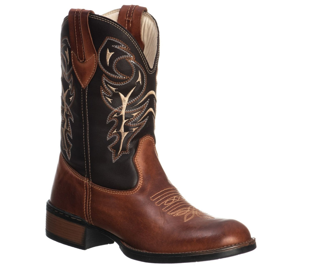 Bota Texana Masculina Campero Couro Legítimo Marrom Rodeio Cowboy Conforto Durabilidade
