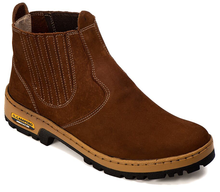 Bota Masculina Polo em Couro Nobuck Terra: Conforto e Estilo Country Duradouro