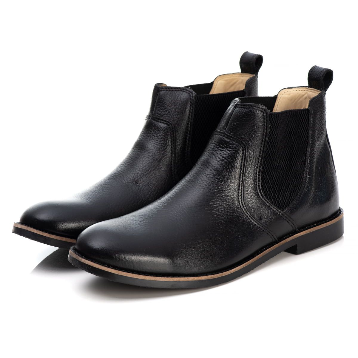 Bota Chelsea Masculina Couro Preto Botina Floter Ref 187