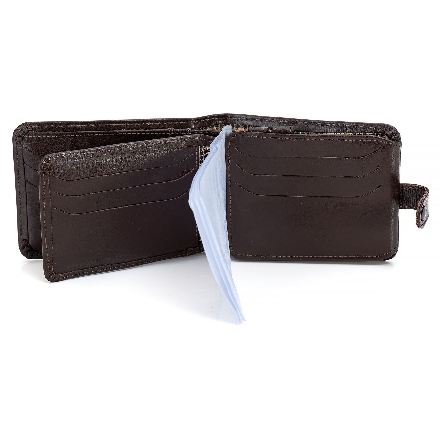 Carteira Masculina Couro Marrom Campero: Compacta, Elegante, Porta Notas, Cartões e Documentos