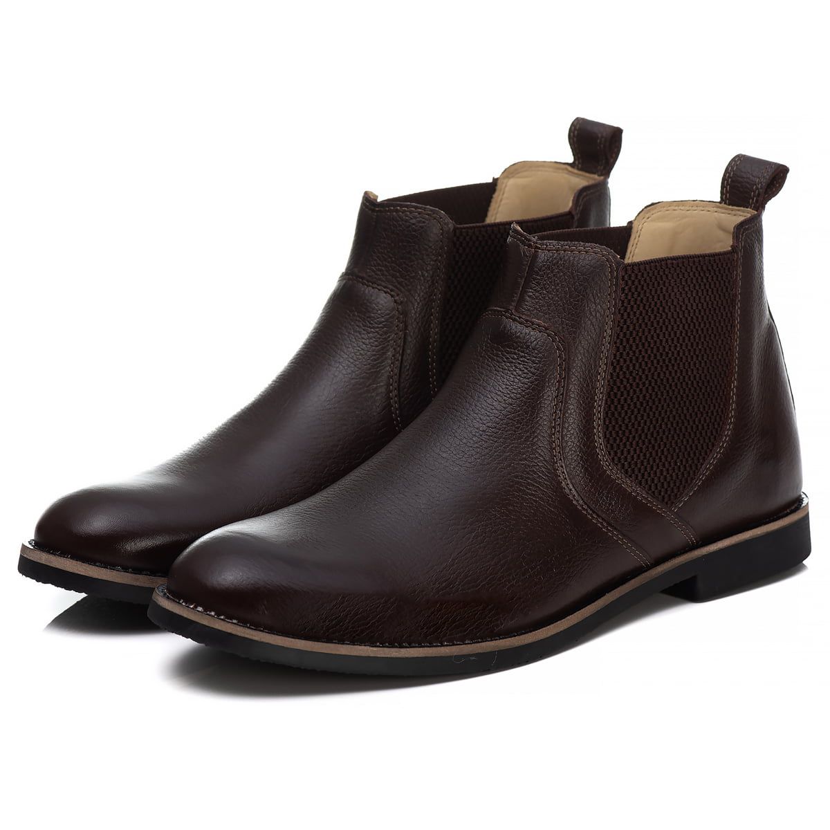 Botina Chelsea Masculina em Couro Café Floter Premium: Conforto e Estilo Duradouro